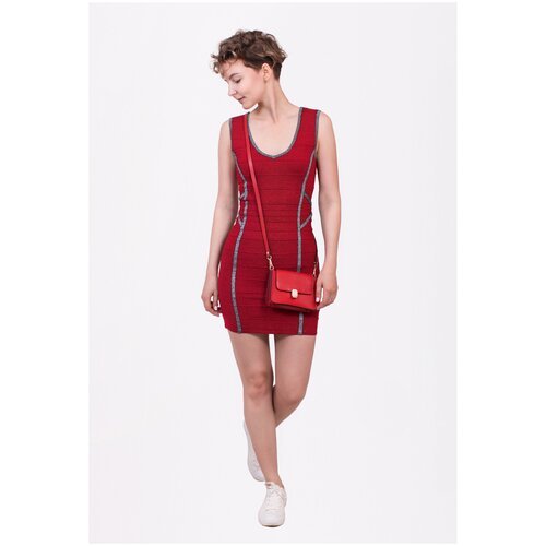 Платье J-Splash, повседневное, прилегающее, мини, размер 42, красный