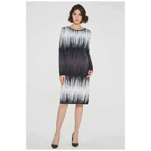 Платье женское VAY 182-2385 (46, т.синий/молоко/графит)