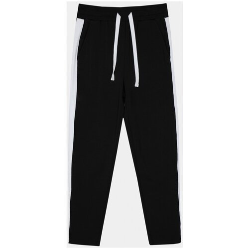 Черные брюки из футера Gulliver, размер 122*60*54, цвет черный