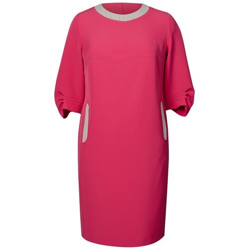 Платье Mila Bezgerts, повседневное, полуприлегающее, карманы, размер 48, розовый