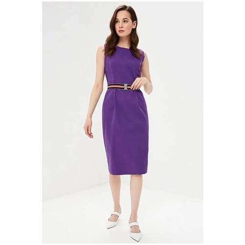 Платье-футляр Baon, повседневное, классическое, прилегающее, размер XXL, фиолетовый