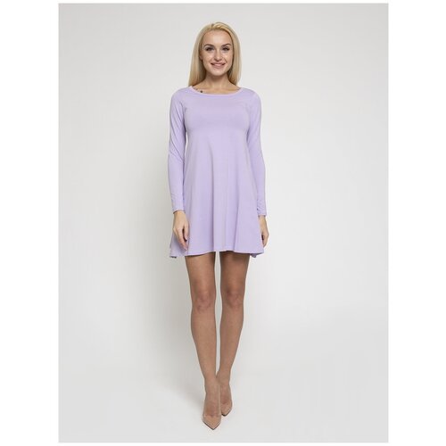 Платье Lunarable, хлопок, повседневное, полуприлегающее, мини, карманы, размер 52 (2XL), фиолетовый