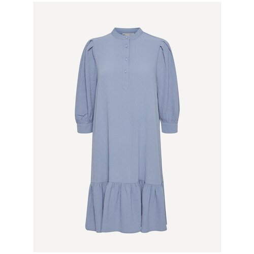Платье Fransa, повседневное, прямой силуэт, макси, размер S, голубой