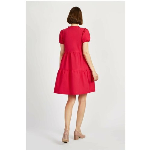 Платье baon Ярусное платье из хлопка Baon, размер: XL, розовый