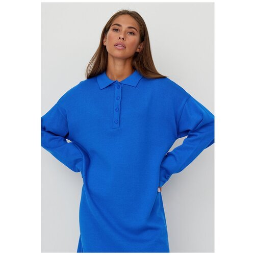 Платье-поло KIVI CLOTHING, синий, размер 40-48