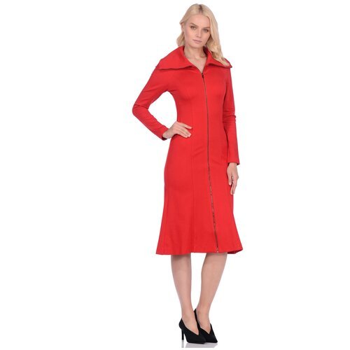 Платье-рубашка Baon, в классическом стиле, размер M, красный, розовый