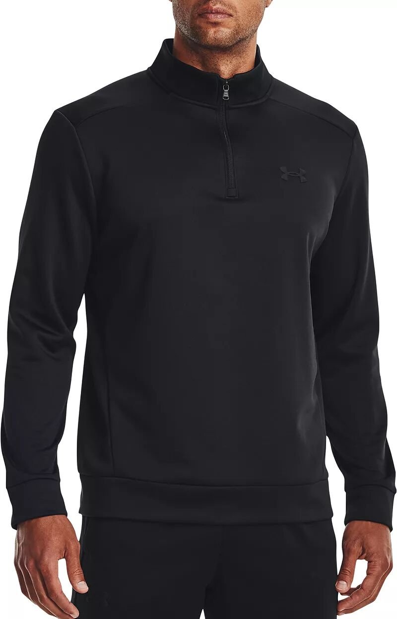 Мужской флисовый пуловер с молнией 1/4 Under Armour Armor, черный