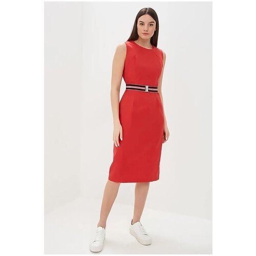 Платье-футляр Baon, повседневное, классическое, прилегающее, размер XS, красный