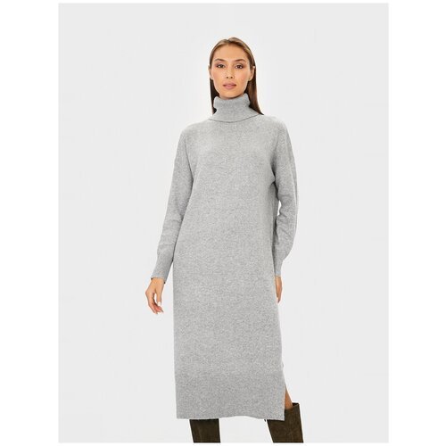 Платье-свитер Baon, повседневное, прямой силуэт, макси, размер M, серый