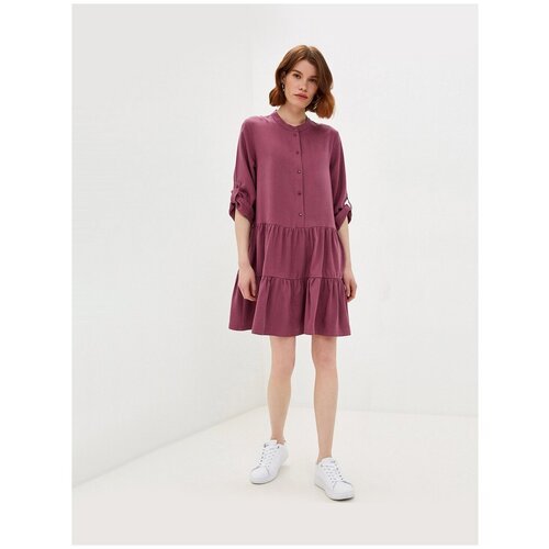 Платье baon Свободное платье-рубашка Baon, размер: XXL, фиолетовый