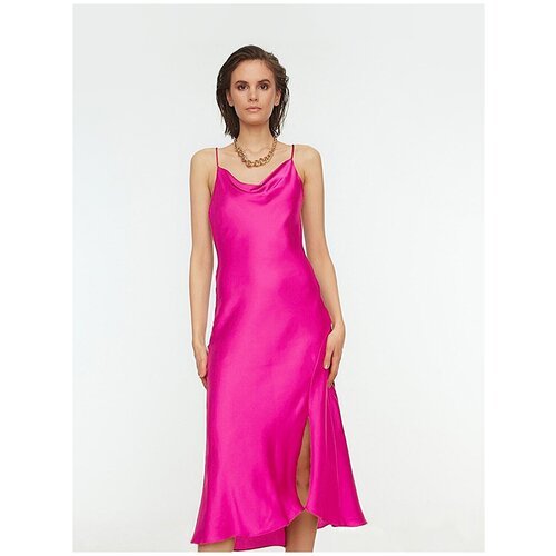 Платье TRENDYOL, макси, размер XS, розовый