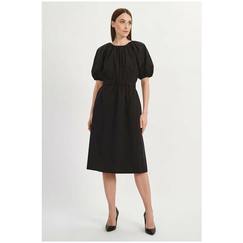 Платье baon Платье с вшитым поясом Baon, размер: L, черный