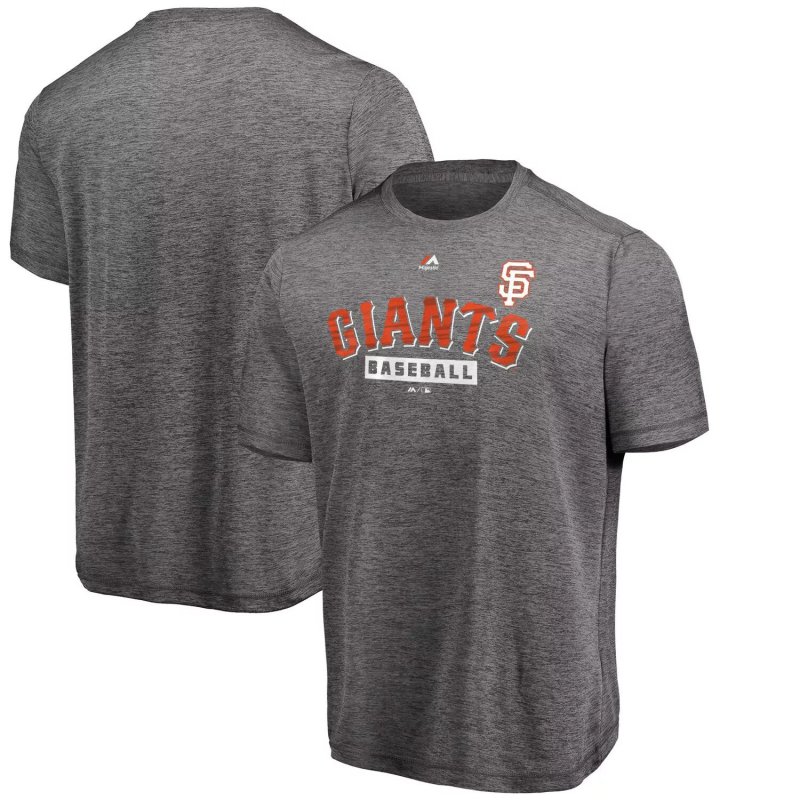 Мужская серая футболка Majestic San Francisco Giants Official Fandom Cool Base
