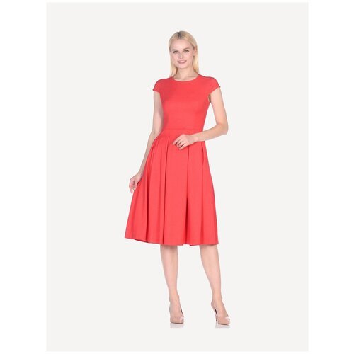 Платье baon Платье в стиле new look Baon, размер: XL, красный